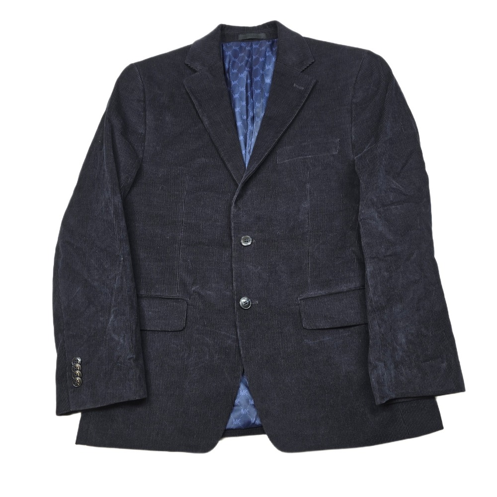 Michael Kors Corduroy Sport Coat Mens 38S 38 Navy Blue Cotton Blazer Jacket‎ NEW